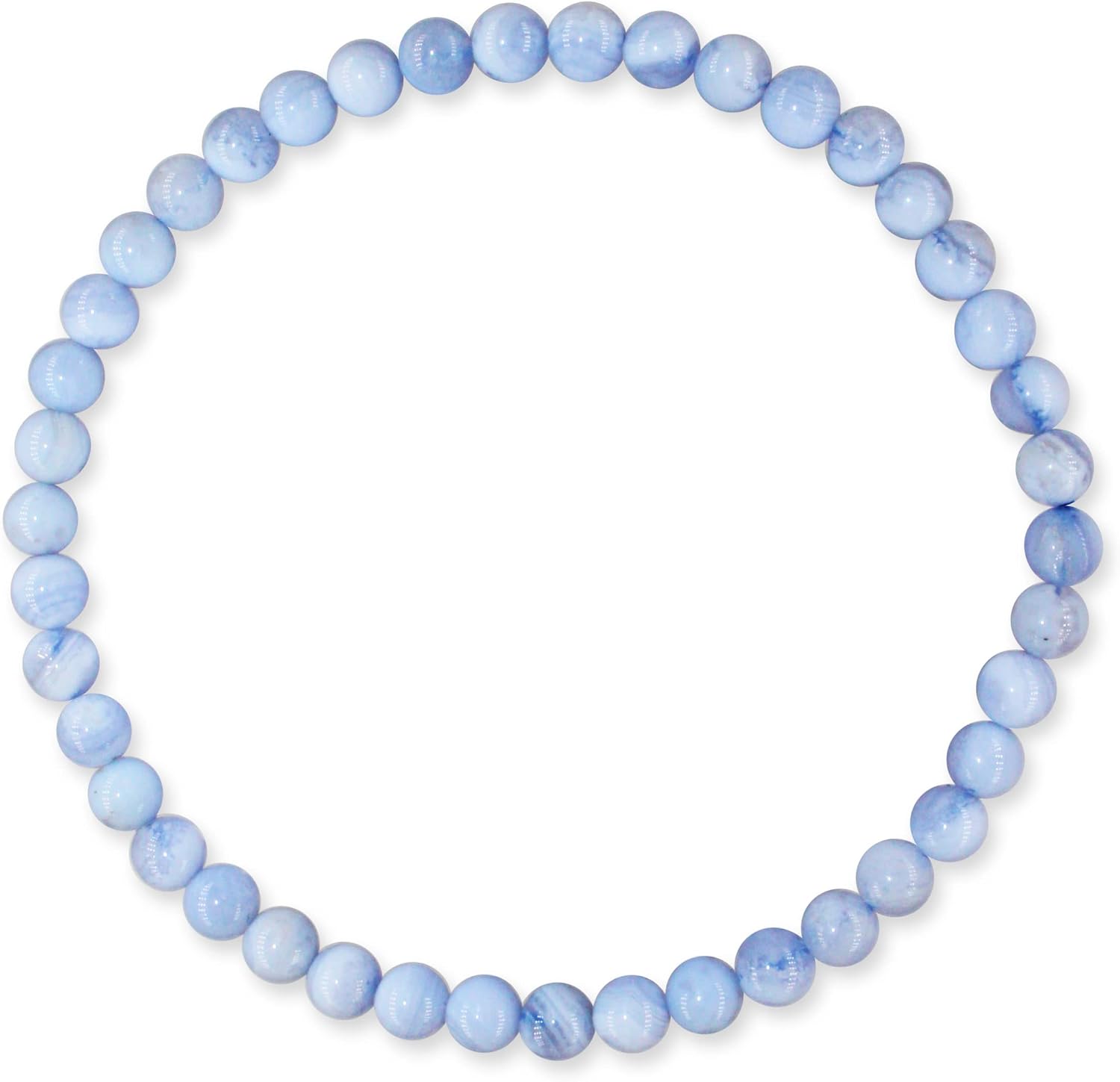 Blue Lace Agate Crystal Bracelet 4mm bead Gemstone bracelet healing Reiki Spiritual Stackable beaded bracelet gift for her