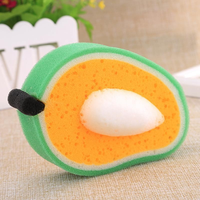 2Pcs Dish Cleaning Sponges, Cute Fruit-Shape Thickened Kitchen Sponge, Ideal for Bathroom, Dish, Furniture, Kitchen