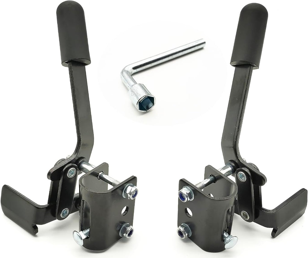 Wheelchair Brake,Wheelchair Wheel Lock for Steel and Aluminum Transport Chair(TR37E-SV & TR39E-SV,MDS808200,ATC17,ATC19),STDS4S092L/R,Replacement Parts,with Installation Tool (1 Pr,Black)