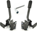 Wheelchair Brake,Wheelchair Wheel Lock for Steel and Aluminum Transport Chair(TR37E-SV & TR39E-SV,MDS808200,ATC17,ATC19),STDS4S092L/R,Replacement Parts,with Installation Tool (1 Pr,Black)