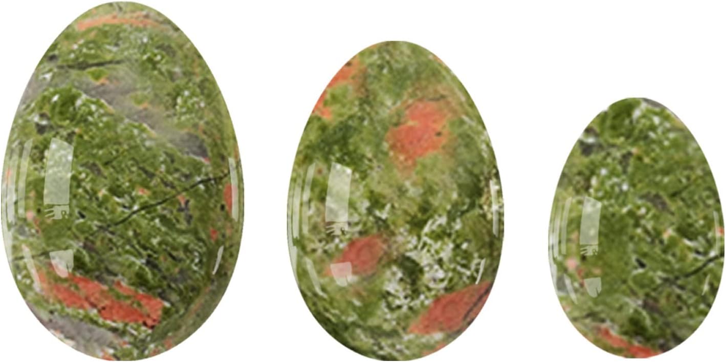 Unakite Drilled Yoni Egg Yoni Wand Set Natural Jade Women Kegel Exercise Undrilled Massage Ball,Undrilled Egg