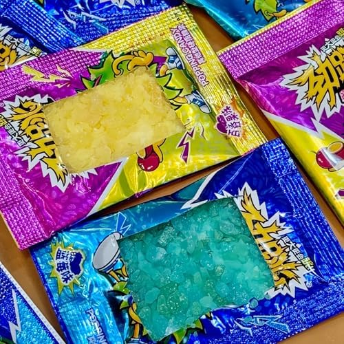 Hooly Seek - Popping Candy 3-Pack, 90g, About 45 Small pack - 4 Flavor Mix (Passion Fruit+Blueberry+Green Apple+Grape) - 30g per Bag - Fun Sugar Candy - Party & Movie Night Treats