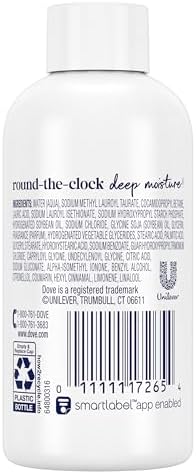 Dove Body Wash Deep Moisture for 24hr Lotion-Soft Skin Moisturizing Skin Cleanser with No Sulfates No Parabens 3 oz
