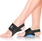 Fit Geno Arch Support Brace for Plantar Fasciitis, Heel & Foot Pain Relief – Adjustable Compression Wrap with Gel Cushion for Flat Feet & Fallen Arches, Non-Slip Support for Men & Women