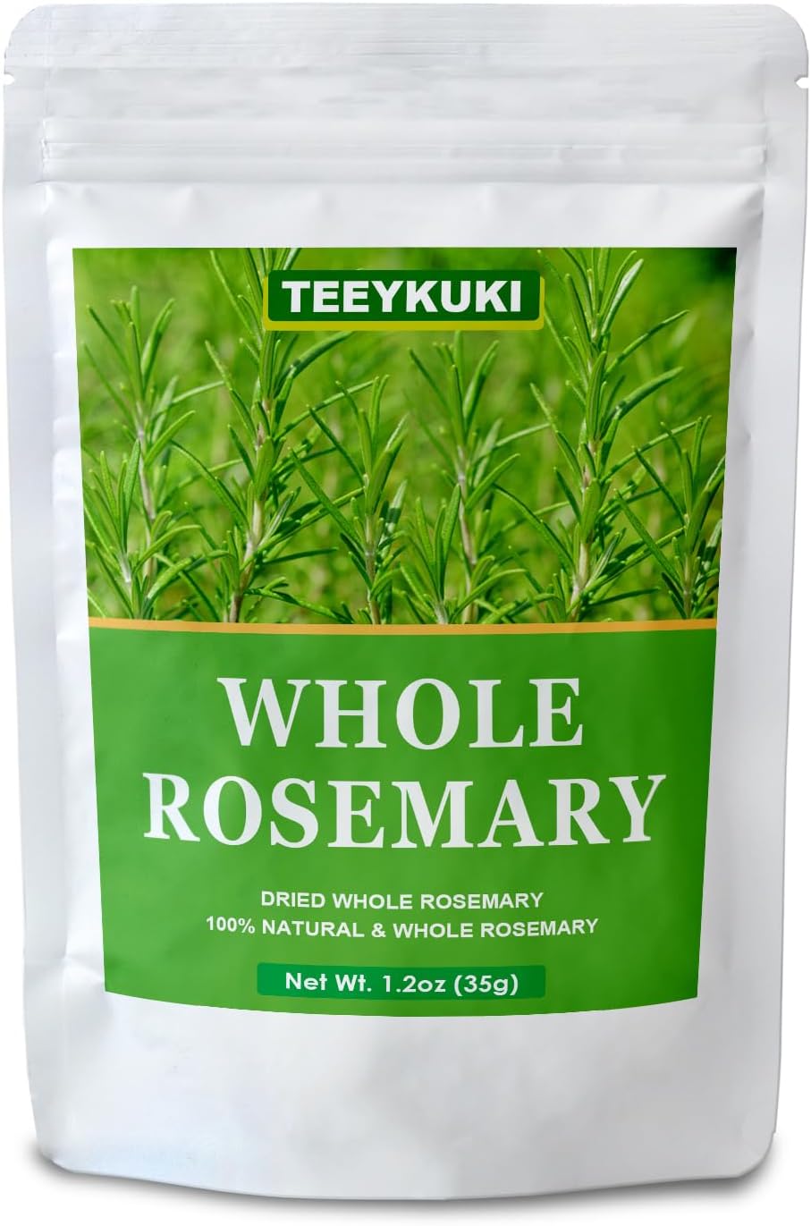 Natural Dried Whole Rosemary Sprigs, 1.24oz(35.0g), 10~15 Sprigs, Premium Grade Dried Rosemary Sprigs for Baking & Beverages, Non-GMO