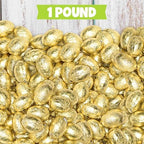 Easter Milk Chocolate Gold Wrapped Eggs Candy - 1 Pound Bulk Individually Foil Wrapped Creamy Milk Chocolate Eggs for Easter Baskets, Candy Dishes, Party Favors & Spring Celebrations