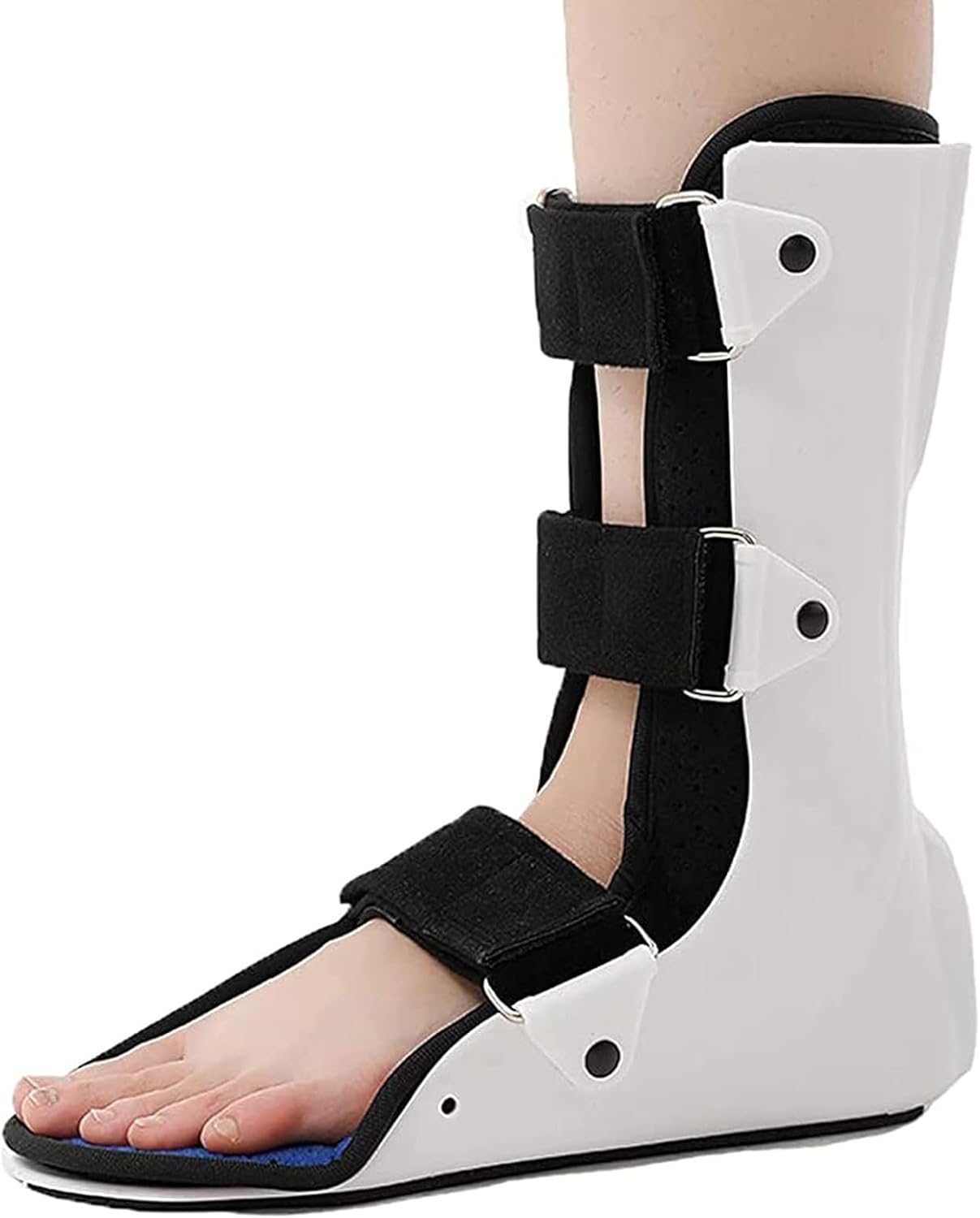 Foot Orthosis Adjustable Non-Slip Sole Ankle Joint Brace Fixed Magic Paste Breathable Removable Lining for Sprains Fractures Ankle,Left,L