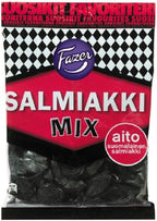10 Bags x 180g of Fazer Salmiakki Mix - Original - Finnish - Salty Liquorice - Licorice - Salmiak - Wine Gums - Candies - Sweets