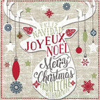 IHR 20 Luxury Christmas Paper Luncheon Napkins- Merry Christmas Deer
