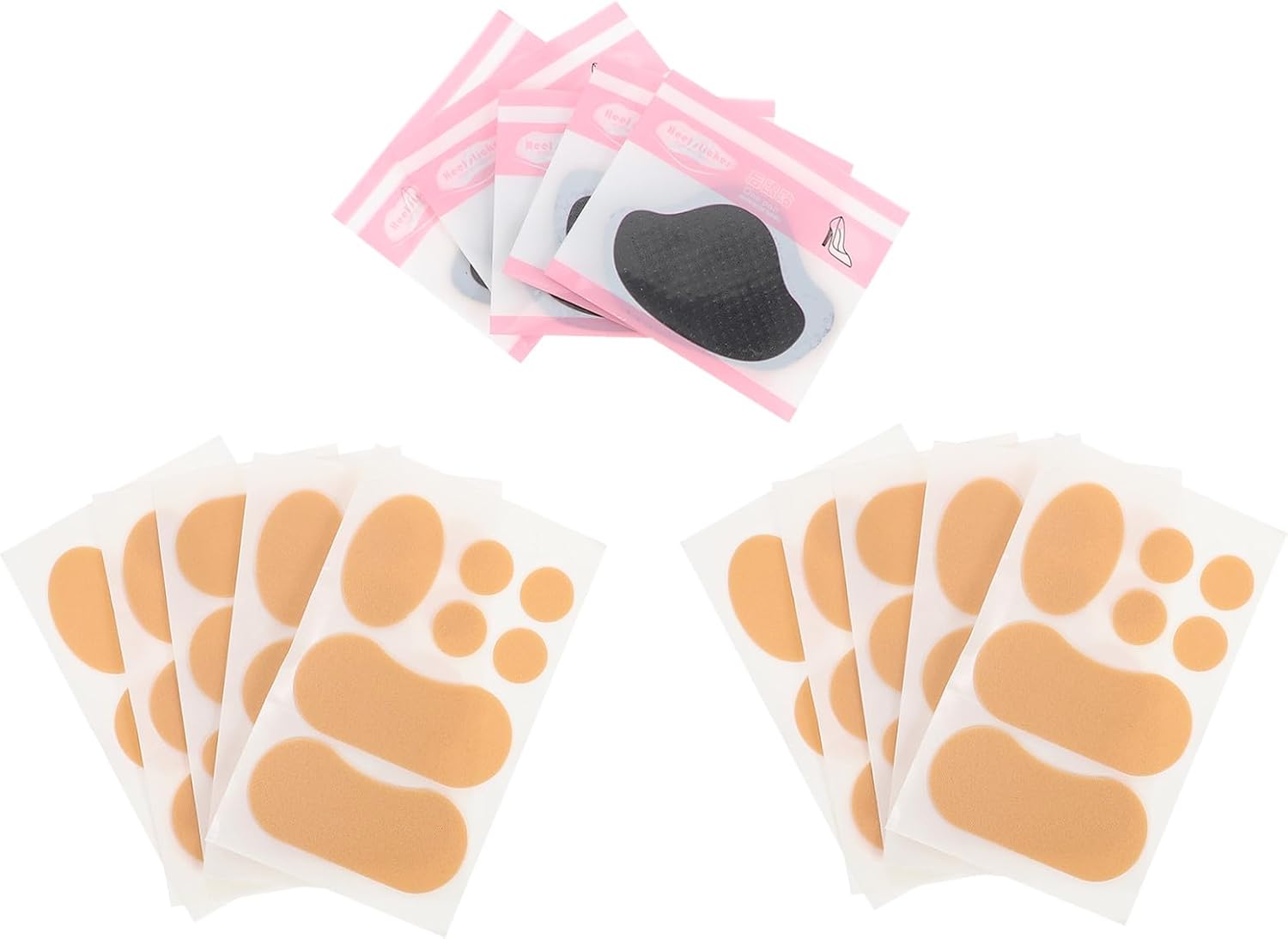 Beaupretty 15pcs High-Heeled Shoes Pad Wear-Resistant Heel Stickers Self-Adhesive Rear Heel Cushion Set Foot Protection