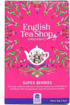 English Tea Shop Organic Super Berries - 20 Tea Bag Sachets, 40g (Pack Of 6)