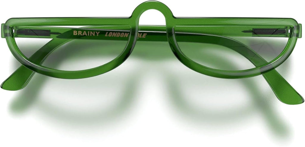 LONDON MOLE® Brainy reading glasses | Cool half moon shaped readers | Unisex | Spring hinges