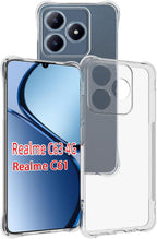 USTIYA Case for Realme C63 / Realme C61 Clear TPU Four Corners Military-Grade Protection Cover Transparent Soft funda