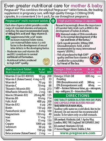 Vitabiotics - Pregnacare - Plus Omega-3-56 Tablets