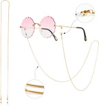 Glasses Chain for Women 75cm - Stainless Steel Eyeglass Holder with Anti-Slip Silicone Tips