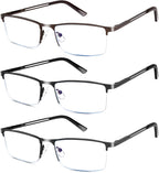 Reading Glasses for Men, 0.75 Blue Light Blocking Reading Glasses Metal Readers