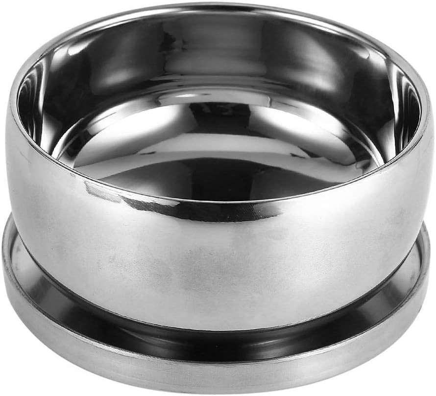 Shaving Soap Bowl with Lid for Men – Premium Stainless Steel Beard Shaving Cup, 4-Inch Deep Foam Bowl for Cream & Lather, Durable & Rust-Proof