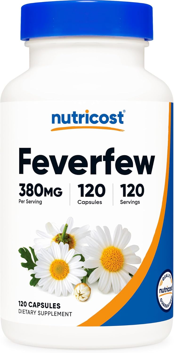 Nutricost Feverfew Capsules 380mg, 120 Capsules, Vegetarian Friendly, Non-GMO & Gluten Free