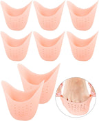 8Pcs BLATOWN Silicone Toe Protectors Toe Covers for Women Men Shoe Filling, Gel Toe Pads Toe Cushions with Breathable Hole for Pain Relief Fit for High Heel, Ballet, Point Shoes (Beige)