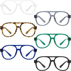 Eyekepper Pilot Reading Glasses for Men with Metalless Screwless Spring Hinge - 6 Pack Oversize Readers