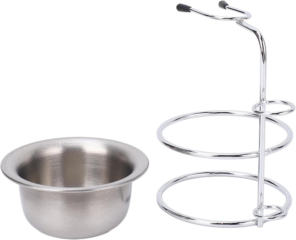Shaving Bowl, Metal Shaving Stand Bowl Set with Foaming, Stainless Steel Soap Barber Straight Vane/Wing Barber Straight Vane/Wing Barber Straight Vane/Wing Barber Straight Vane/Wing