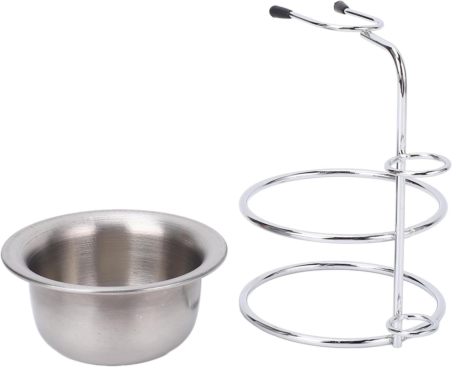Shaving Bowl, Metal Shaving Stand Bowl Set with Foaming, Stainless Steel Soap Barber Straight Vane/Wing Barber Straight Vane/Wing Barber Straight Vane/Wing Barber Straight Vane/Wing