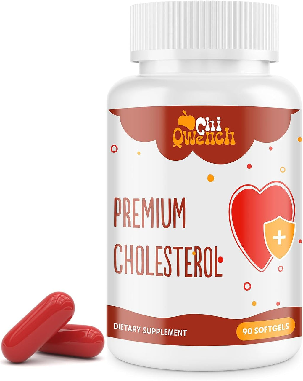 Cholesterol Supplements with Plant Sterols, Niacin, Red Yeast Rice, Citrus Bergamot, Garlic, Cholesterol Supplement Support Normal Cholesterol Levels, 90 Softgels