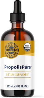 Vimergy PropolisPure® – Supports Immune and Respiratory Health* – Benefits Oral Health* – USDA Certified Organic, Kosher, Paleo-Friendly, Gluten-Free – 115 mL (57 Servings)