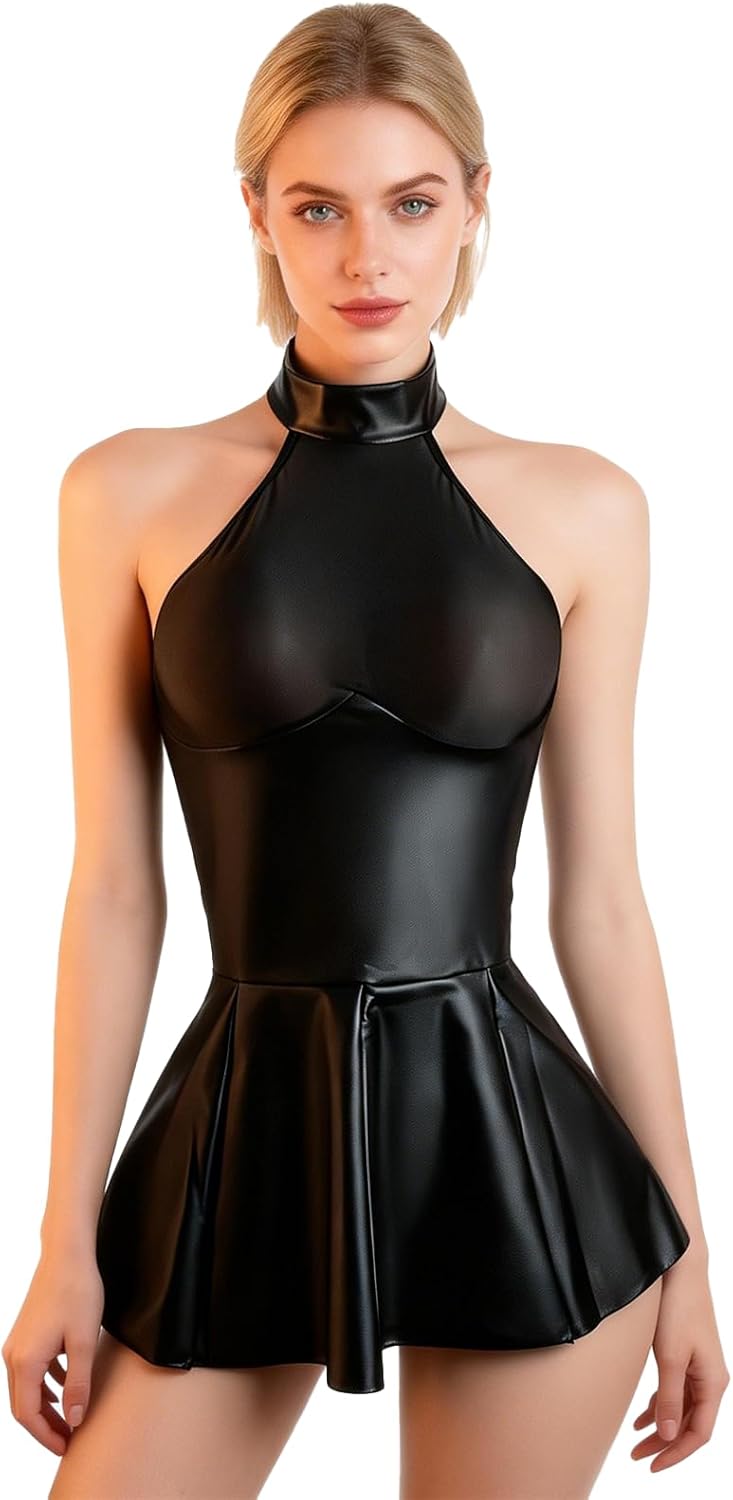 Latex Lingerie Outfits Pu Leather Lingerie Set Sexy Lingerie For Women