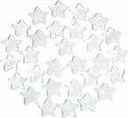 QINJIEJIE 20 PCS Clear Quartz Star Crystals Healing Stones Polished Crystal Cute Mini Pocket Stone Star Shaped Gemstones Set Bulk Wholesale Reiki Energy Balancing Thanksgiving Day Gift for Women