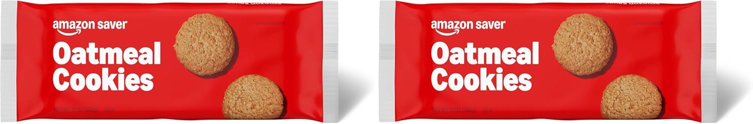 Amazon Saver, Crispy Oatmeal Cookies, 12 ounce (Previously Happy Belly, Packaging May Vary) (Pack of 2)