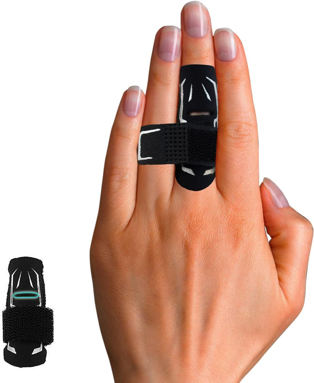 Finger Splint Finger Support Adjustable Elastic Compression Finger Sleeves Finger Brace Relieve Joint Pain Finger Guard Sport Finger Protector for Basketball Volleyball Tennis Baseball - L