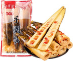 17.6OZ Fresh Hand Peeled Bamboo Shoots,Bamboo Shoots To Eat,Instant Spicy Chinese Snacks,Aged Soup with Pickled Peppers and Tender Vegetables,Spicy Strips