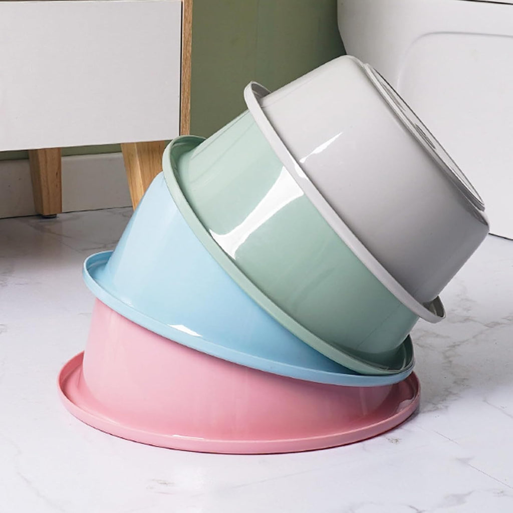 Round Plastic Shampoo Wash Basin Blue 29.5x10cm Lightweight Thickened Design Small Size