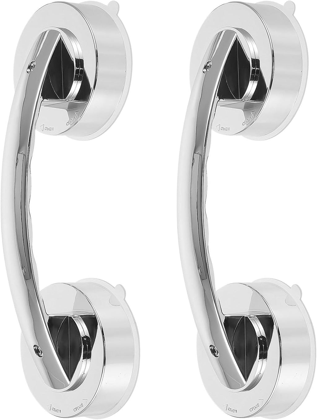Glass Door Handles Suction Cup Door Knobs 2pcs Set with Screws Bathroom Safety Grab Bars for Seniors Elderly Care Bath and Shower Support