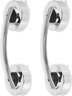 Glass Door Handles Suction Cup Door Knobs 2pcs Set with Screws Bathroom Safety Grab Bars for Seniors Elderly Care Bath and Shower Support