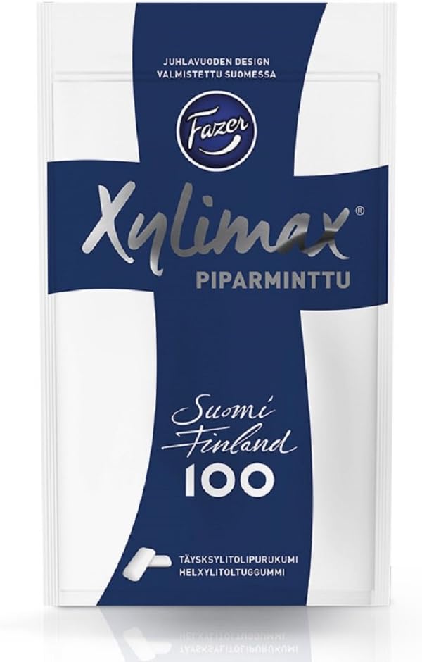 Fazer Xylimax Peppermint 100% Xylitol PRO Sugar Free Chewing Gum Bag 80g