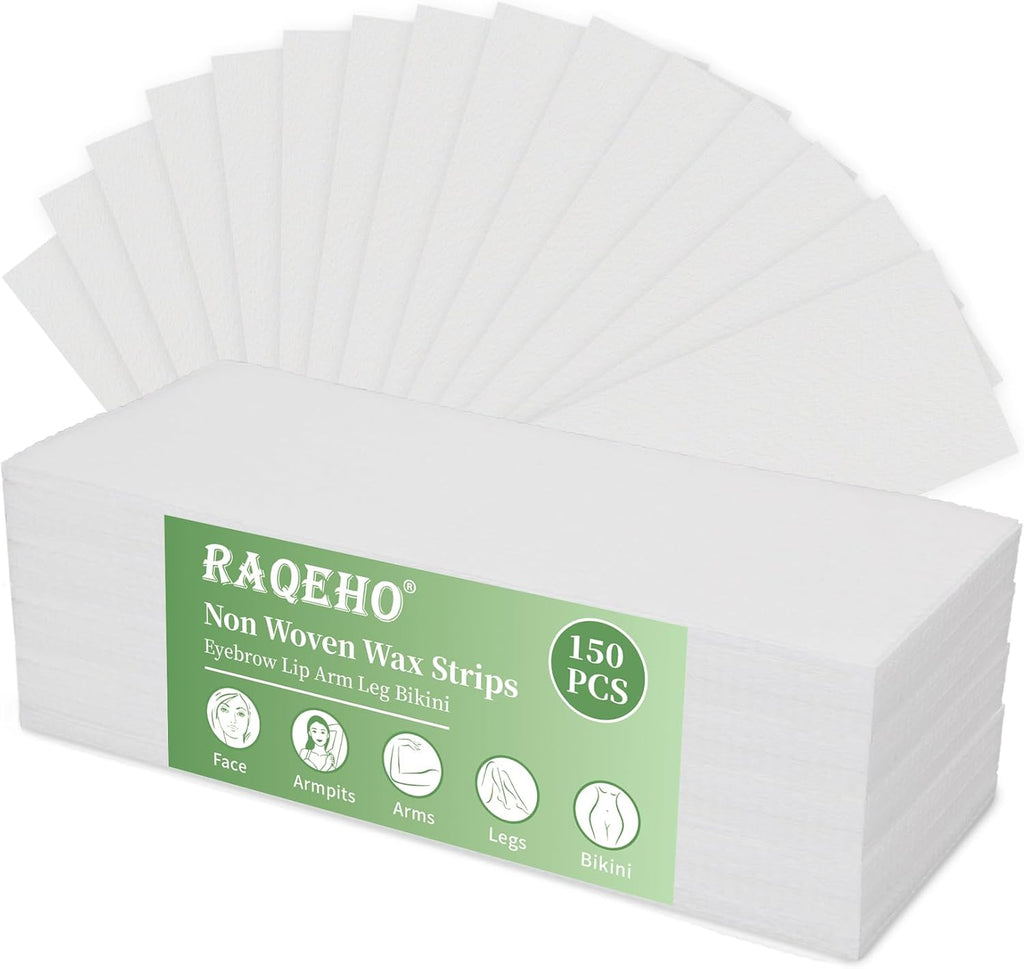 150 Non Woven Wax Strips - 2.7x7.8" Large Wax Paper Sheets For Waxing Sugar Soft Hard Beads Hair Removal Bikini Eyebrow Lip Armpit Leg Face Body Women Men Home Esthetician Essentials Supplies