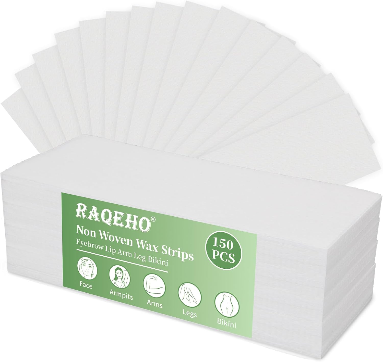 150 Non Woven Wax Strips - 2.7x7.8" Large Wax Paper Sheets For Waxing Sugar Soft Hard Beads Hair Removal Bikini Eyebrow Lip Armpit Leg Face Body Women Men Home Esthetician Essentials Supplies