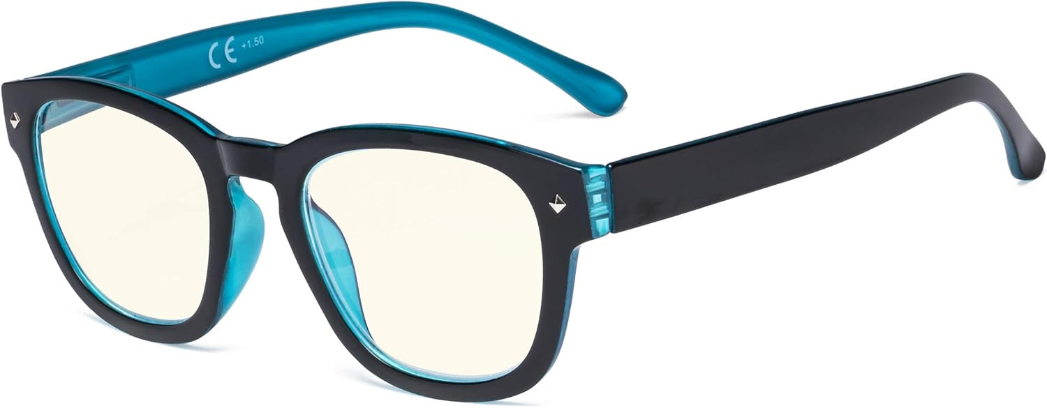 Eyekepper Blue Light Filter Glasses - UV420 Protection Anti Glare Computer Eyeglasses Black-Blue