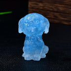 HUFFA Natural Crystal Gravel Glue Dropping Puppy Ornaments for Home and Office Decor(Phosphate)