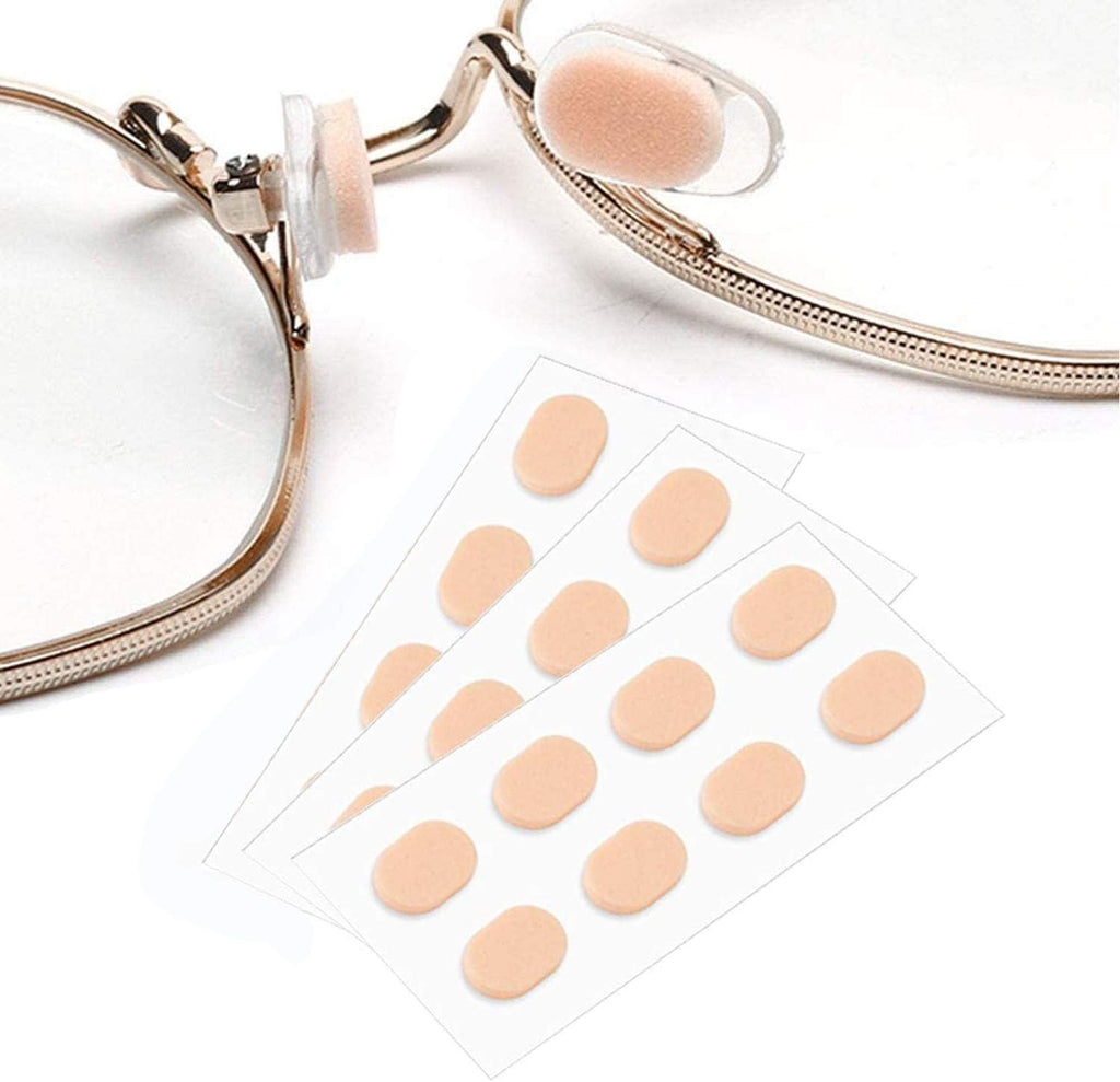 Nose Pads Soft Foam Adhesive Anti-Slip Silicone Eyeglass Nose Pads Stick On for Glasses Eyeglasses Sunglasses 12 Pairs, 1.0mm, Skin Color