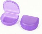 Retainer Case, Compatible with Invisalign, Aligner Case with Vent Holes, Mouth Guard Case Orthodontic Storage Container, Purple with Glitter