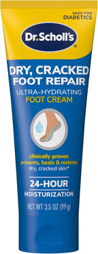 Dr. Scholl's Dry, Cracked Foot Repair Ultra-Hydrating Foot Cream Moisturizer, 3.5 oz, Skin Care Foot Lotion with 25% Urea for Dry Cracked Feet, Heals and Moisturizes for Healthy Feet