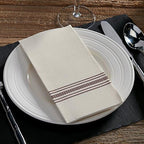Hoffmaster FP1112 FashnPoint Black and White Dishtowel Printed Dinner Napkin, Ultra Ply, 15 1/2" x 15 1/2", 1/8 Fold (8 Packs of 100)