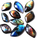 10Pcs Natural Labradorite Crystal Pendant Polished Stone Healing Palm Irregular Stones Rainbow Healing Meditation Birthday Gifts AL-10PCKIT