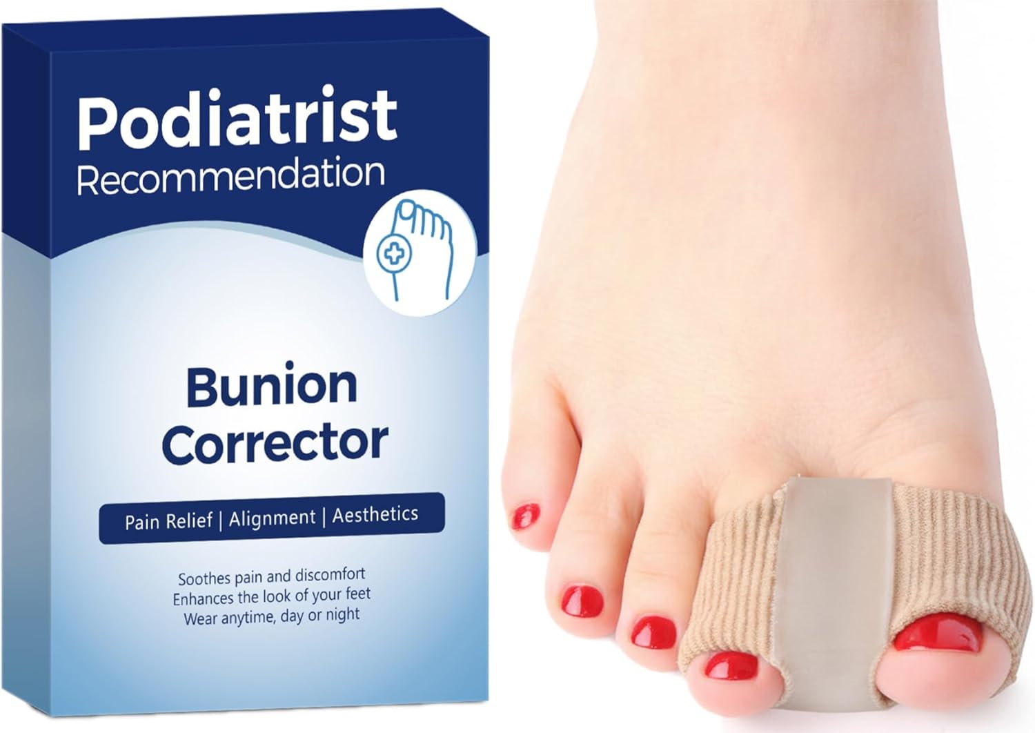 Bunion Corrector, Toe Separators for Women Men Big Toe, Toe Spacers, Bunion Correction, Breathable