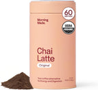 Morning Made 10.6 oz Original Chai Latte Powder Mix - 60 Servings - Sweetened, Organic Black Tea and Spice Blend - Vegan, Dairy-Free, Gluten-Free Low Caffeine Coffee Alternative