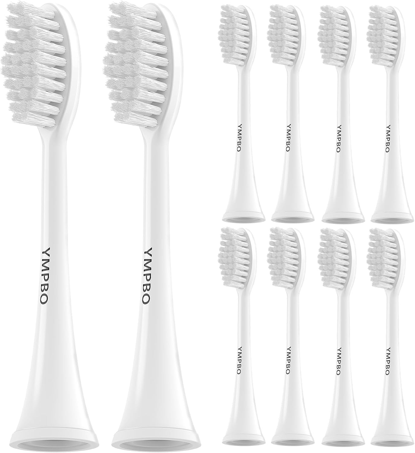 YMPBO 10 Pack Toothbrush Replacement Heads Compatible with TAO Clean Sonic Toothbrush Adults, Tooth Brush Head Toothbrush Heads Refill, Medium Bristles, Super Clean