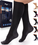 Compression Socks for Women & Men (20-30 mmHg) Support for Flying and Travel, Nurses, Sports and Everyday Wear